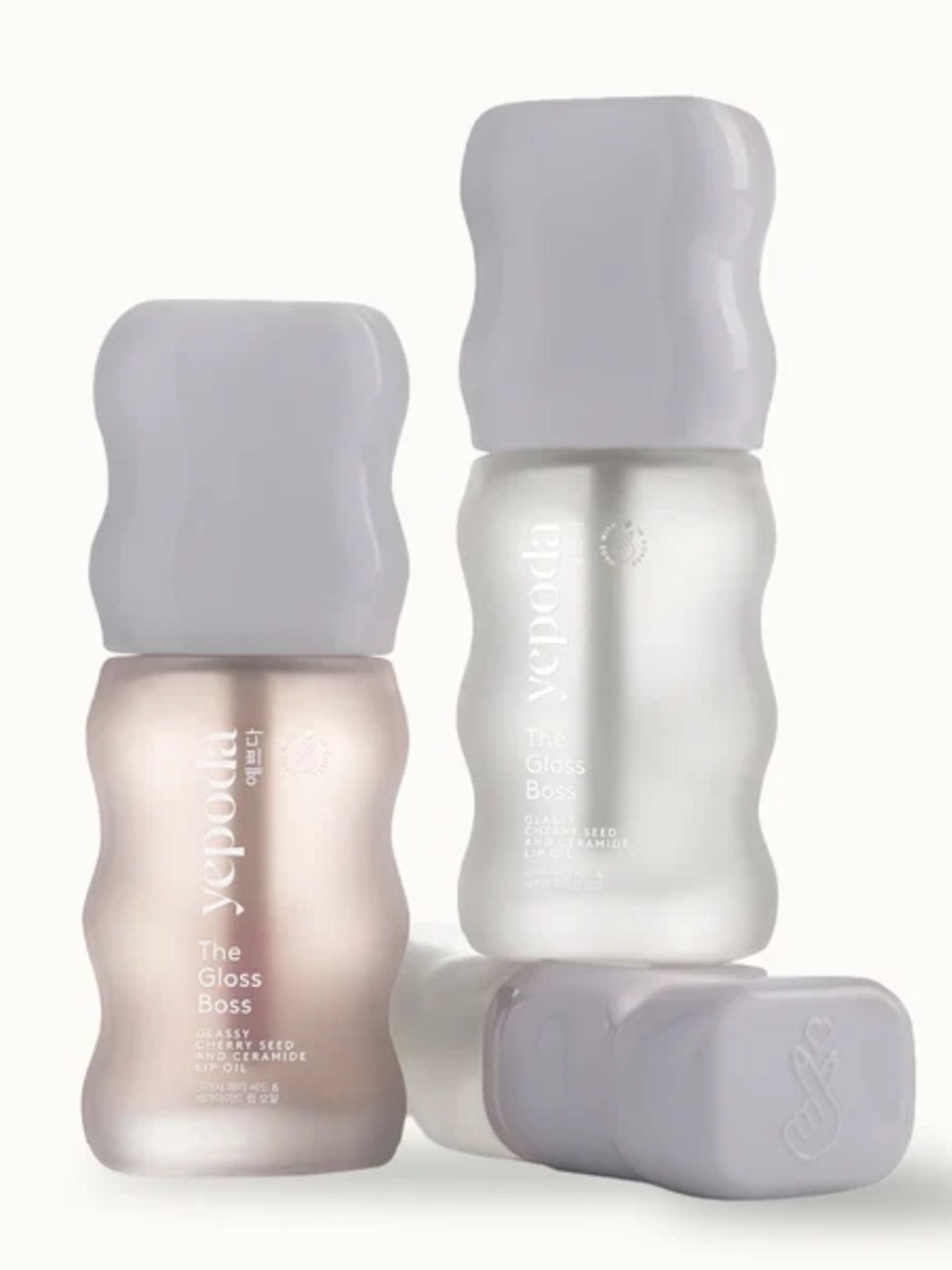 2 x Yepoda The Gloss Boss Hydrating Lip Gloss crystal clear and chemistry crush